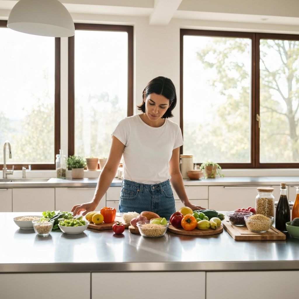 Person making conscious food choices